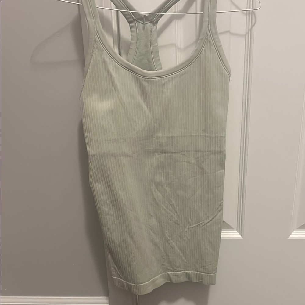 Mint Green Ribbed Tank Top